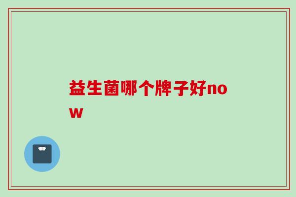 益生菌哪个牌子好now