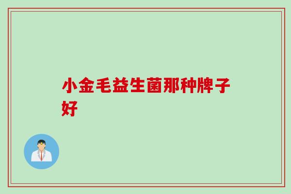 小金毛益生菌那种牌子好
