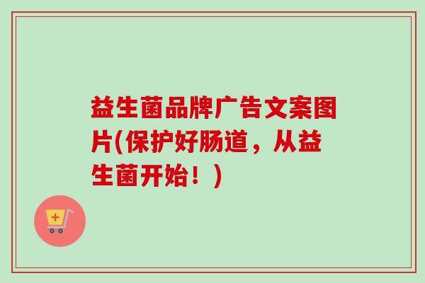 益生菌品牌广告文案图片(保护好肠道,从益生菌开始!) 益生菌品牌广告文案图片(保护好肠道,从益生菌开始!)