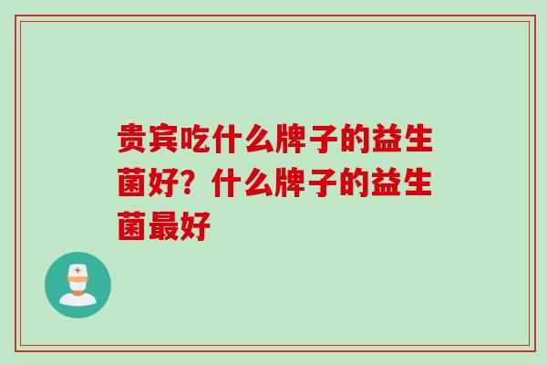 贵宾吃什么牌子的益生菌好?什么牌子的益生菌好 贵宾吃什么牌子的益生菌好?什么牌子的益生菌好