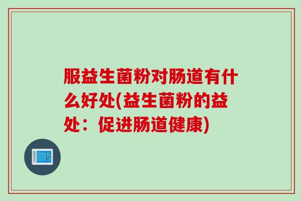 服益生菌粉对肠道有什么好处(益生菌粉的益处：促进肠道健康)
