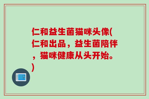 仁和益生菌猫咪头像(仁和出品，益生菌陪伴，猫咪健康从头开始。)