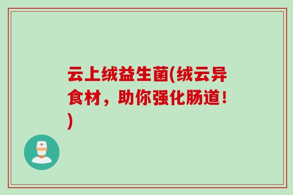云上绒益生菌(绒云异食材，助你强化肠道！)
