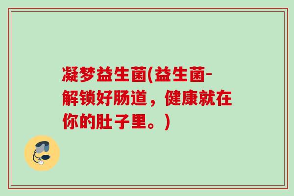 凝梦益生菌(益生菌-解锁好肠道，健康就在你的肚子里。)