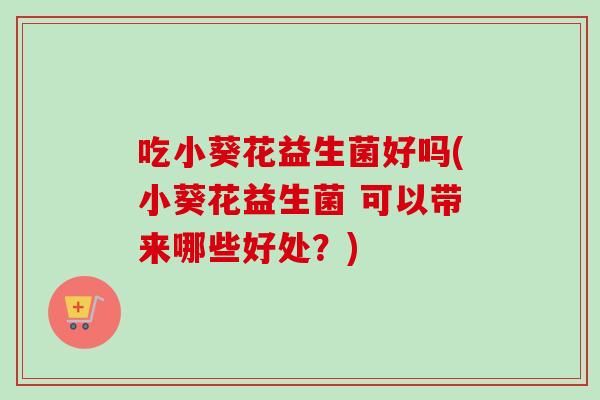 吃小葵花益生菌好吗(小葵花益生菌 可以带来哪些好处?) 吃小葵花益生菌好吗(小葵花益生菌 可以带来哪些好处?)