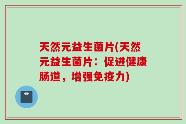 天然元益生菌片(天然元益生菌片：促进健康肠道，增强力)