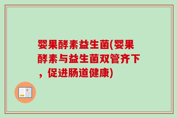 婴果酵素益生菌(婴果酵素与益生菌双管齐下，促进肠道健康)