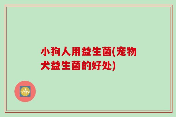 小狗人用益生菌(宠物犬益生菌的好处) 小狗人用益生菌(宠物犬益生菌的好处)