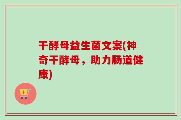 干酵母益生菌文案(神奇干酵母，助力肠道健康)