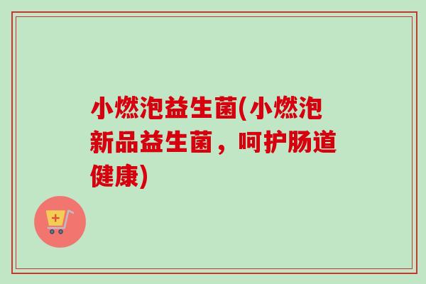 小燃泡益生菌(小燃泡新品益生菌,呵护肠道健康) 小燃泡益生菌(小燃泡新品益生菌,呵护肠道健康)