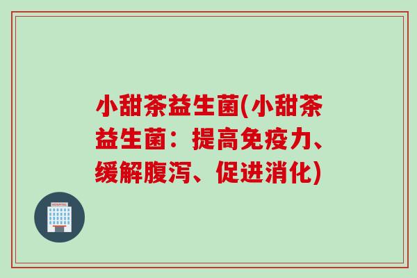 小甜茶益生菌(小甜茶益生菌：提高力、缓解、促进消化)