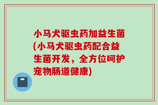 小马犬驱虫药加益生菌(小马犬驱虫药配合益生菌开发,全方位呵护宠物肠道健康) 小马犬驱虫药加益生菌(小马犬驱虫药配合益生菌开发,全方位呵护宠物肠道健康)