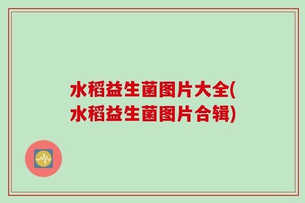 水稻益生菌图片大全(水稻益生菌图片合辑)