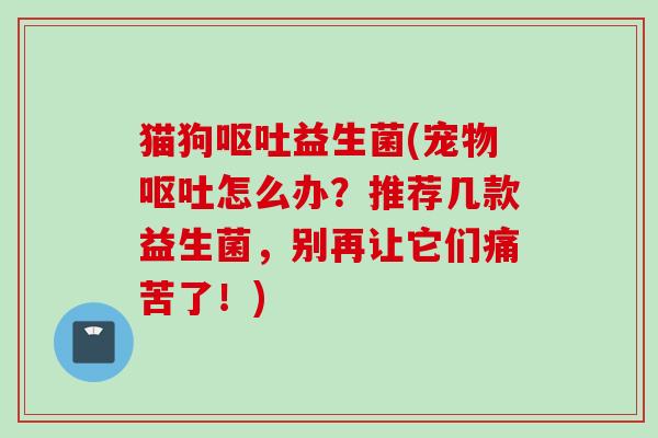 猫狗益生菌(宠物怎么办?推荐几款益生菌,别再让它们痛苦了!) 猫狗益生菌(宠物怎么办?推荐几款益生菌,别再让它们痛苦了!)