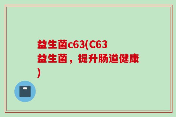 益生菌c63(C63益生菌，提升肠道健康)