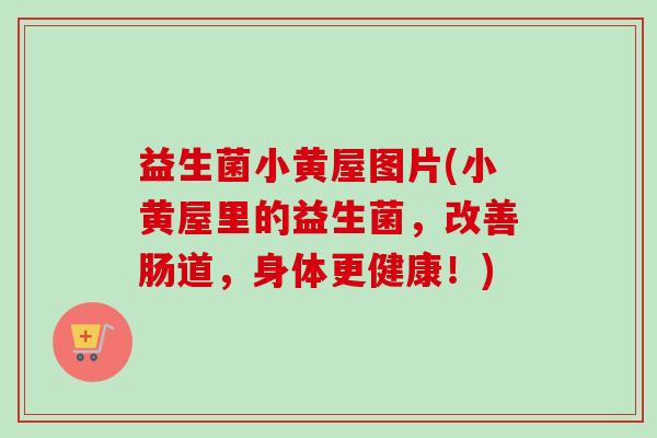 益生菌小黄屋图片(小黄屋里的益生菌,改善肠道,身体更健康!) 益生菌小黄屋图片(小黄屋里的益生菌,改善肠道,身体更健康!)
