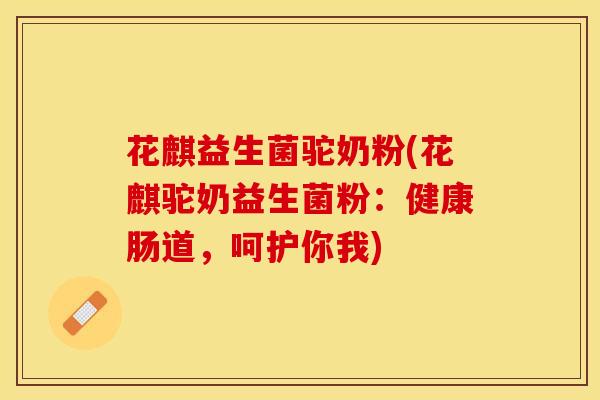 花麒益生菌驼奶粉(花麒驼奶益生菌粉：健康肠道，呵护你我)