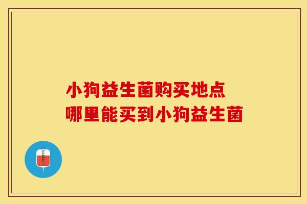 小狗益生菌购买地点 哪里能买到小狗益生菌