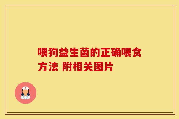 喂狗益生菌的正确喂食方法 附相关图片 喂狗益生菌的正确喂食方法 附相关图片