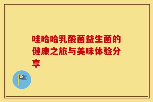 哇哈哈乳酸菌益生菌的健康之旅与美味体验分享