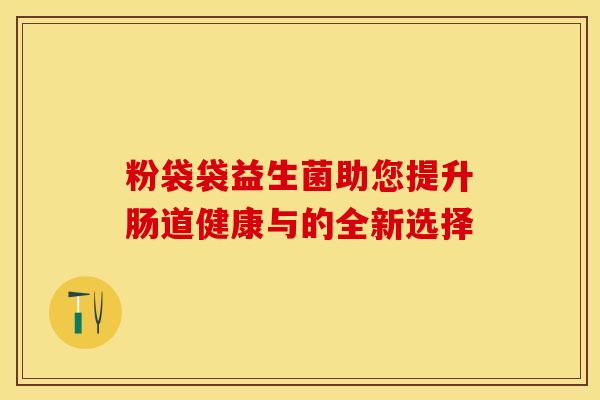 粉袋袋益生菌助您提升肠道健康与的全新选择 粉袋袋益生菌助您提升肠道健康与的全新选择
