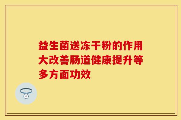 益生菌送冻干粉的作用大改善肠道健康提升等多方面功效