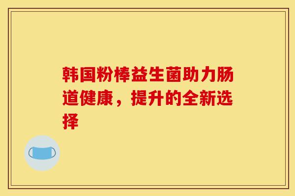 韩国粉棒益生菌助力肠道健康，提升的全新选择