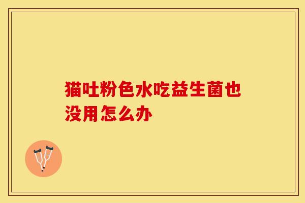 猫吐粉色水吃益生菌也没用怎么办