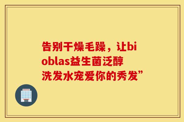 告别干燥毛躁，让bioblas益生菌泛醇洗发水宠爱你的秀发”