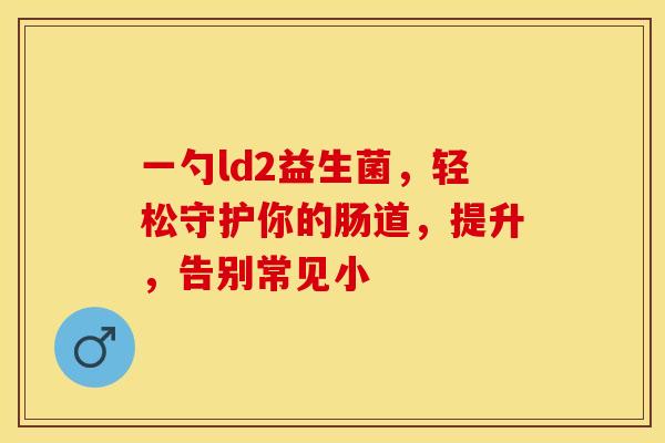 一勺ld2益生菌，轻松守护你的肠道，提升，告别常见小