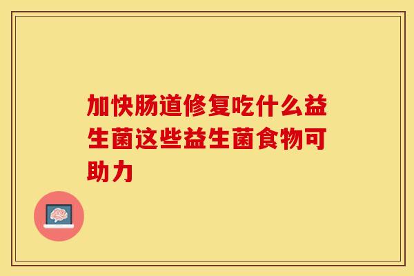 加快肠道修复吃什么益生菌这些益生菌食物可助力