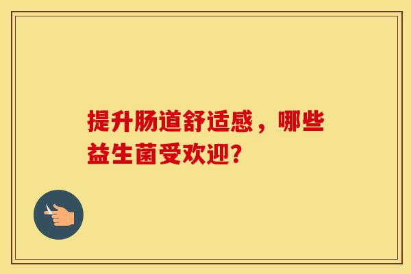提升肠道舒适感，哪些益生菌受欢迎？