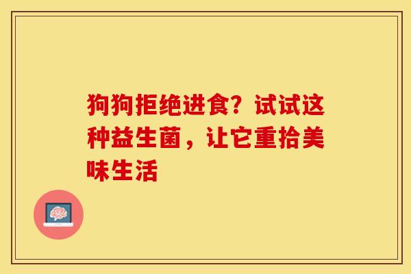 狗狗拒绝进食？试试这种益生菌，让它重拾美味生活