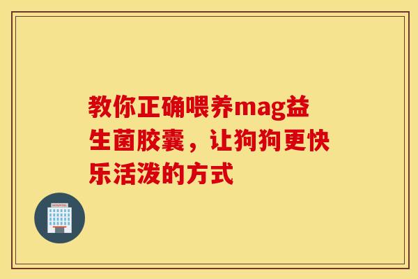 教你正确喂养mag益生菌胶囊，让狗狗更快乐活泼的方式
