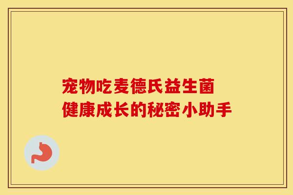 宠物吃麦德氏益生菌 健康成长的秘密小助手